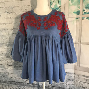 Anthropologie Hemant & Nandita Blouse Sz XS (B01)